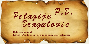 Pelagije Dragulović vizit kartica